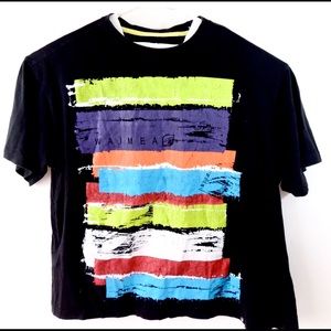 Waimea Mens Black Graphic Tee Short Sleeve Size 1X